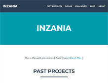 Tablet Screenshot of inzania.com